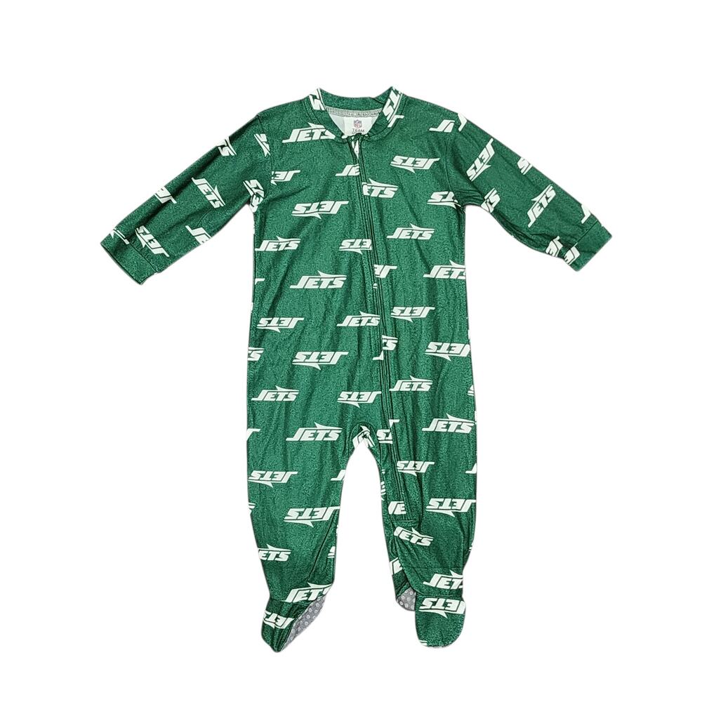 NFL‎ New York Jets One Piece Footed Pajamas Bodysuit Size 18 Months